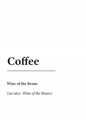 Plakat słownik miejski slang Coffee