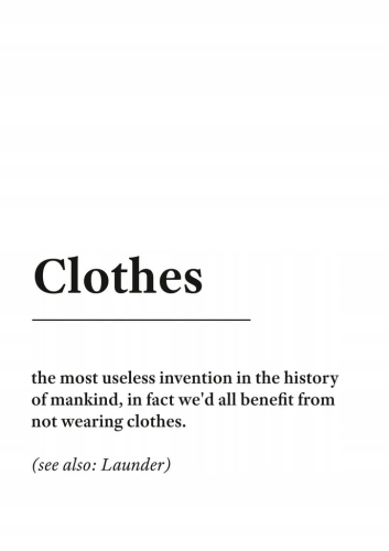 Plakat słownik miejski slang Clothes