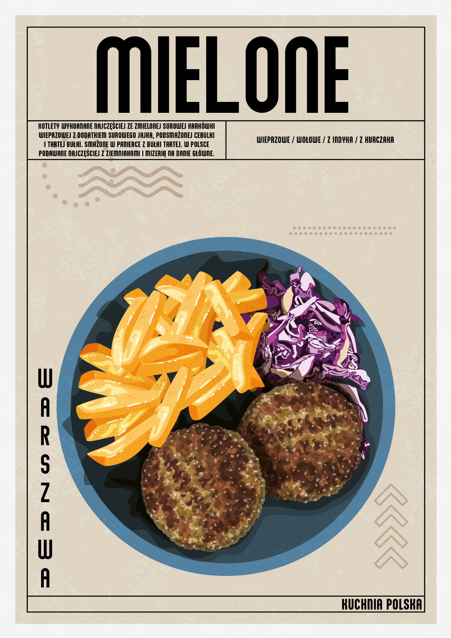 Plakat Kuchenny Mielone Do Kuchni Nietylkoplakaty.pl - oryginalne dekoracje