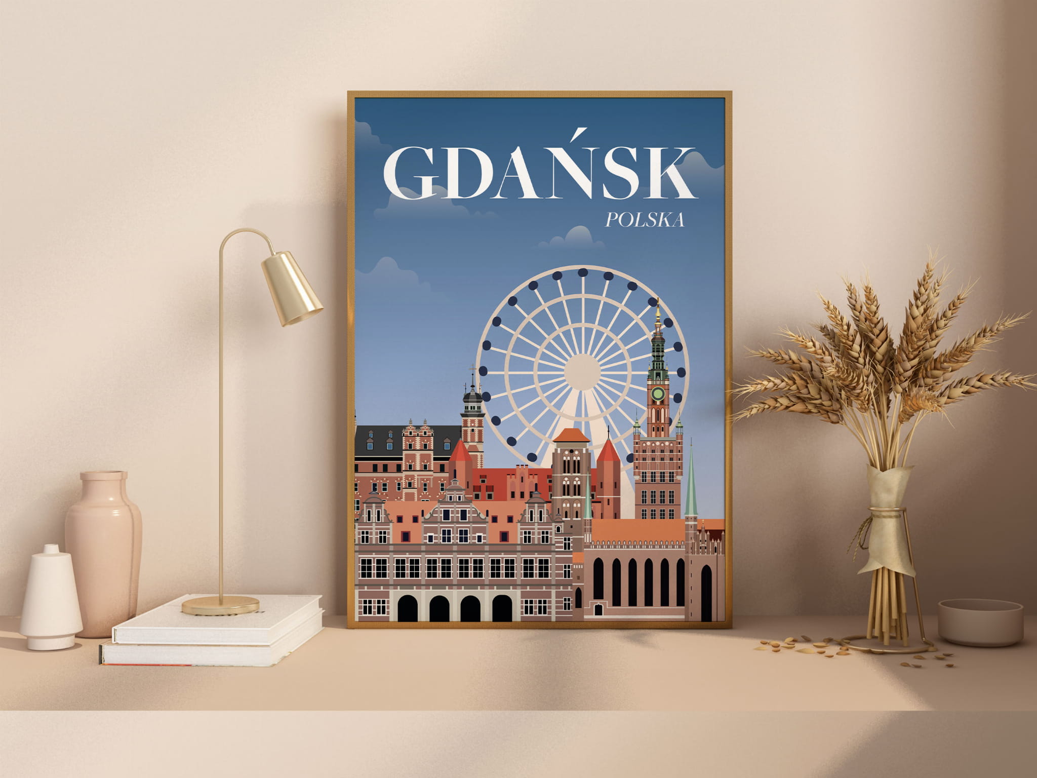Plakat Gdańsk - Mapa Miasta | Sklep z Plakatami i Dekoracjami