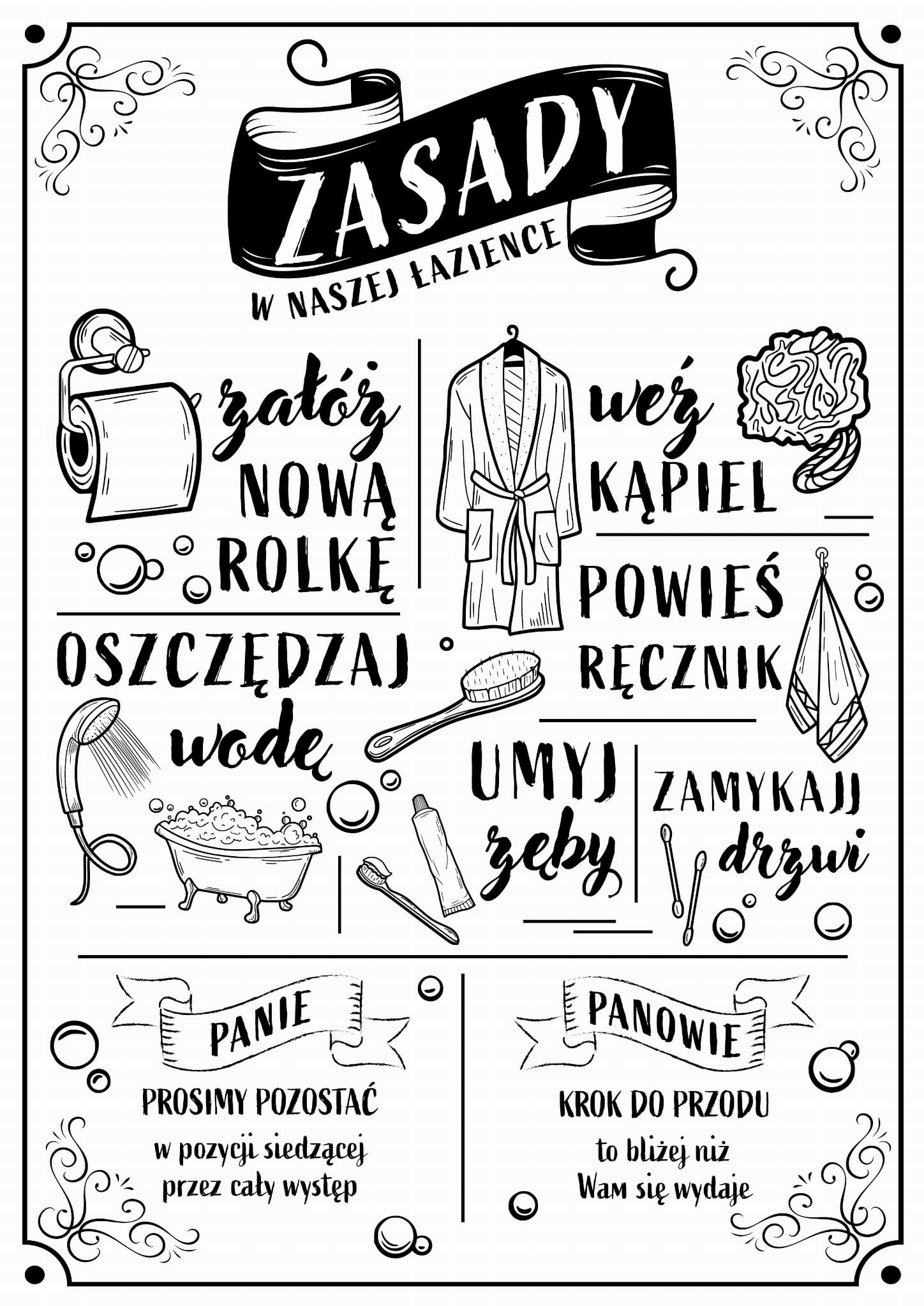 Śmieszne, Retro czy Eleganckie? Wybierz Plakaty do Łazienki
